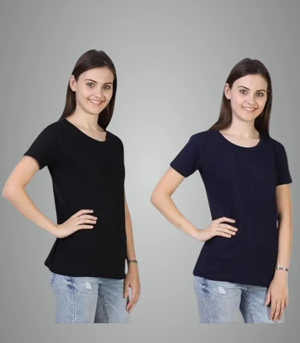 Multicolor_Premium_Polyester_T_Shirt_For_Women_Pack_Of_2