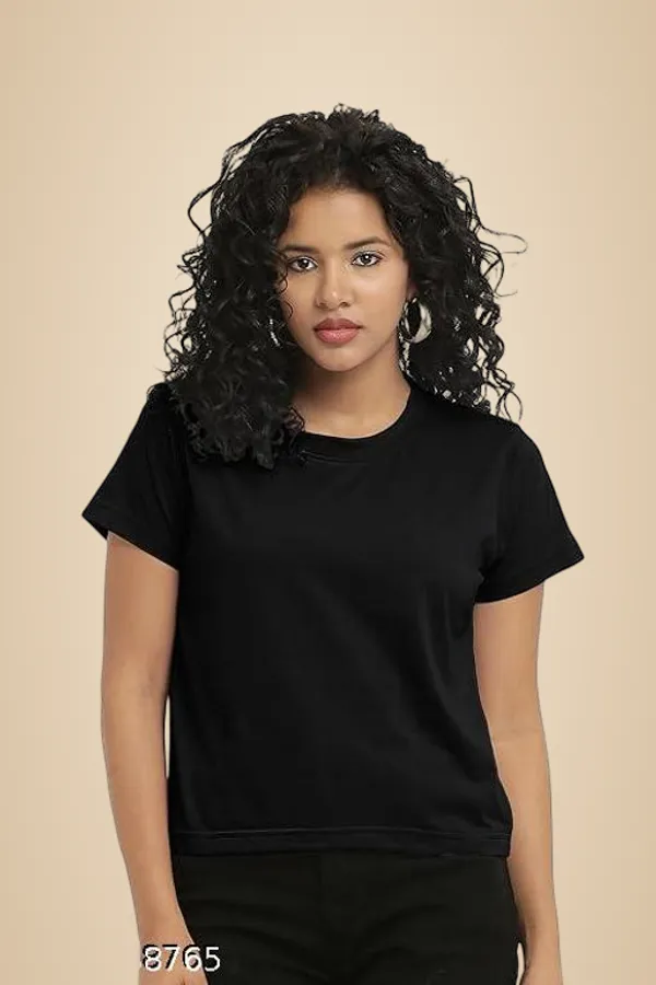Black_Premium_Polyester_T_Shirt_For_Women