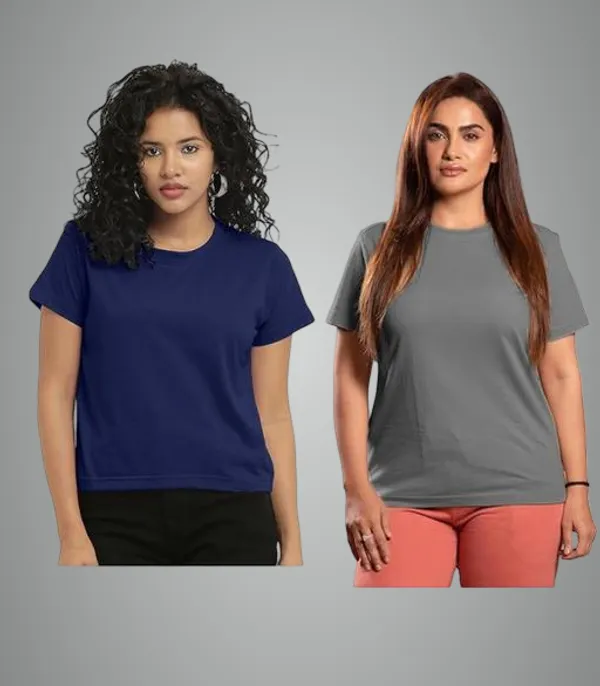 Multicolor_Premium_Polyester_T_Shirt_For_Women_Pack_Of_2