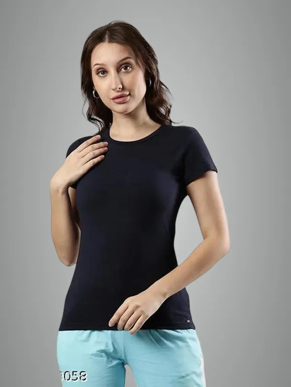 Black_Premium_Polyester_T_Shirt_For_Women