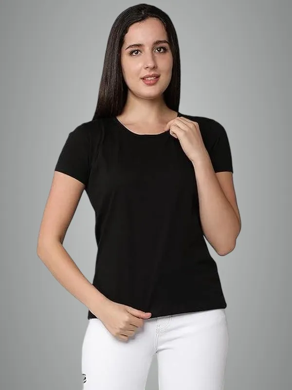 Black_Premium_Polyester_T_Shirt_For_Women