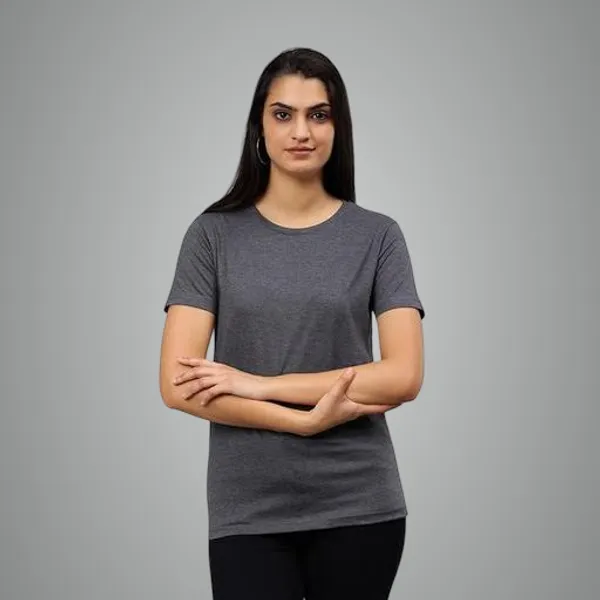 Black_Premium_Polyester_T_Shirt_For_Women