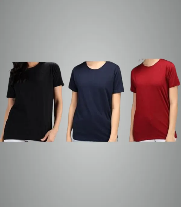 Multicolor_Premium_Polyester_T_Shirt_For_Women