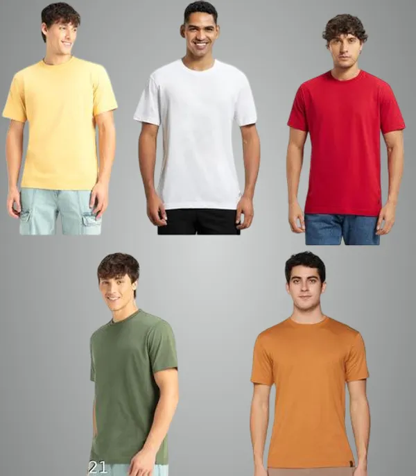 Multicolor_Premium_Lycra_T_Shirt_For_Men_Pack_Of_5