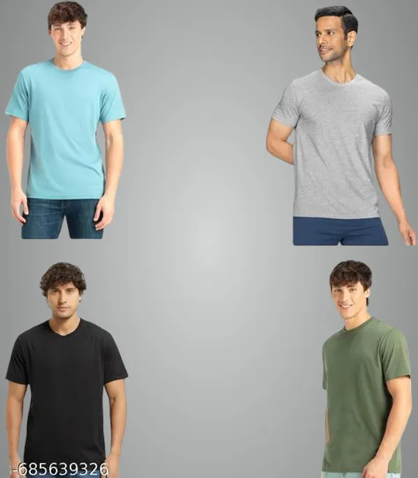 Multicolor_Premium_Lycra_T_Shirt_For_Men_Pack_Of_4