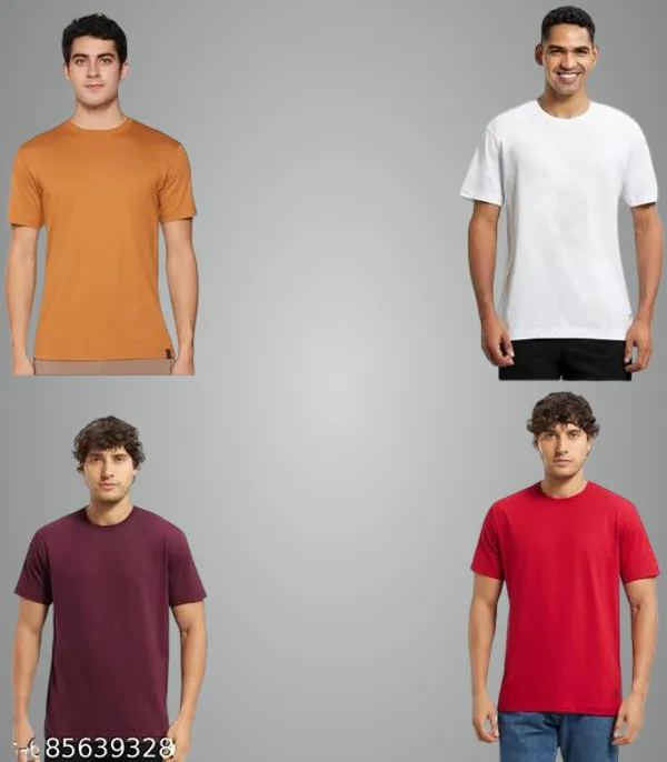 Multicolor_Premium_Lycra_T_Shirt_For_Men_Pack_Of_4