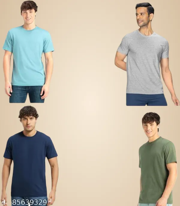 Multicolor_Premium_Lycra_T_Shirt_For_Men_Pack_Of_4