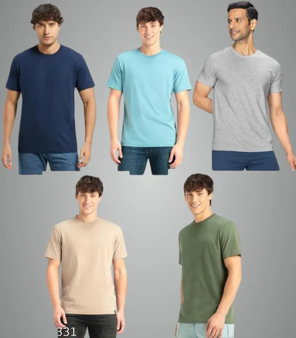 Multicolor_Premium_Lycra_T_Shirt_For_Men_Pack_Of_5