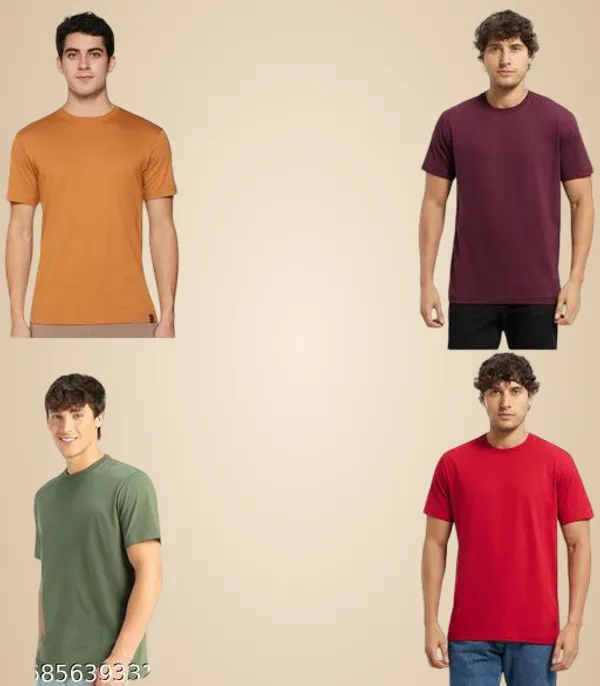 Multicolor_Premium_Lycra_T_Shirt_For_Men_Pack_Of_4