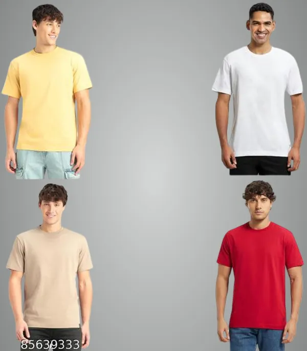 Multicolor_Premium_Lycra_T_Shirt_For_Men_Pack_Of_4