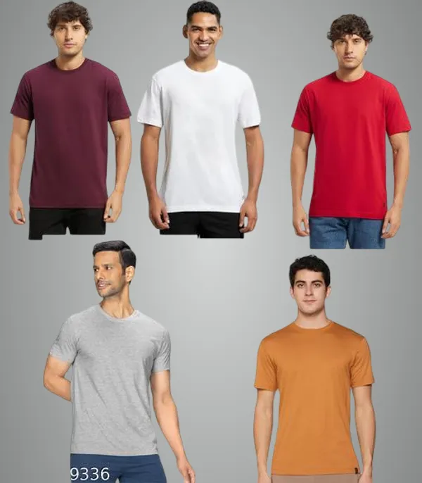 Multicolor_Premium_Lycra_T_Shirt_For_Men_Pack_Of_5