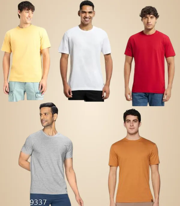 Multicolor_Premium_Lycra_T_Shirt_For_Men_Pack_Of_5