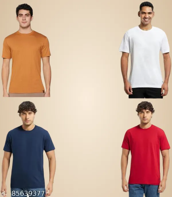 Multicolor_Premium_Lycra_T_Shirt_For_Men_Pack_Of_4