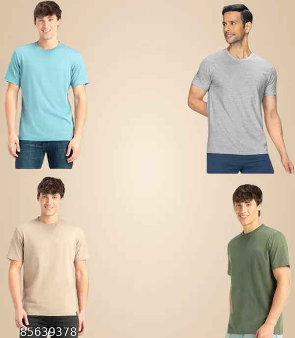 Multicolor_Premium_Lycra_T_Shirt_For_Men_Pack_Of_4