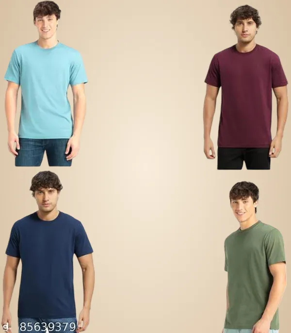 Multicolor_Premium_Lycra_T_Shirt_For_Men_Pack_Of_4