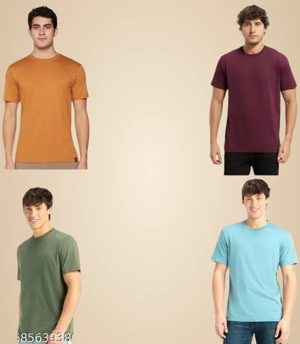 Multicolor_Premium_Lycra_T_Shirt_For_Men_Pack_Of_4