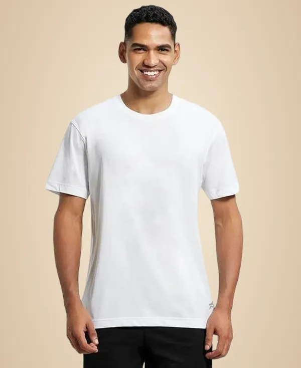 White_Premium_Lycra_T_Shirt_For_Men