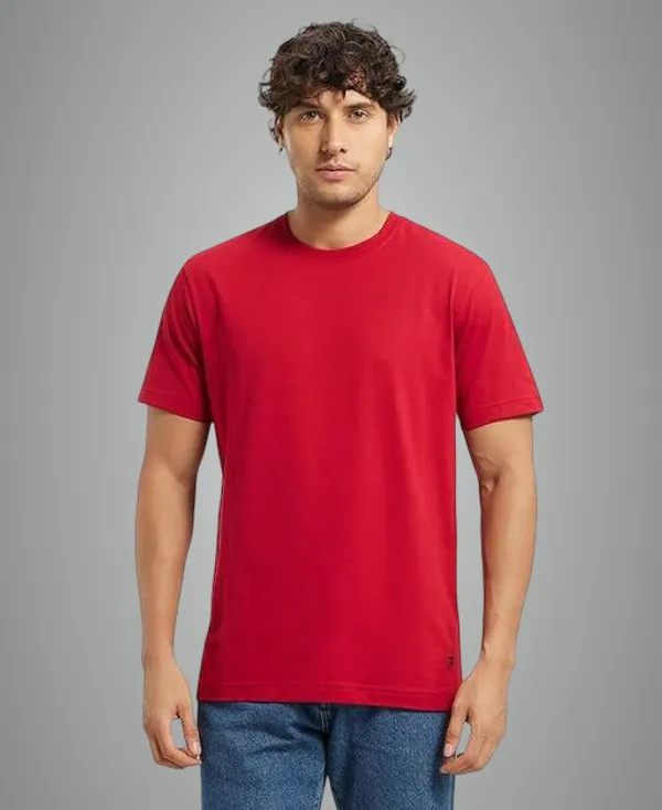Red_Premium_Lycra_T_Shirt_For_Men