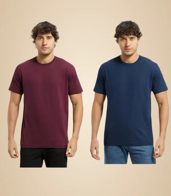 Multicolor_Premium_Lycra_T_Shirt_For_Men_Pack_Of_2