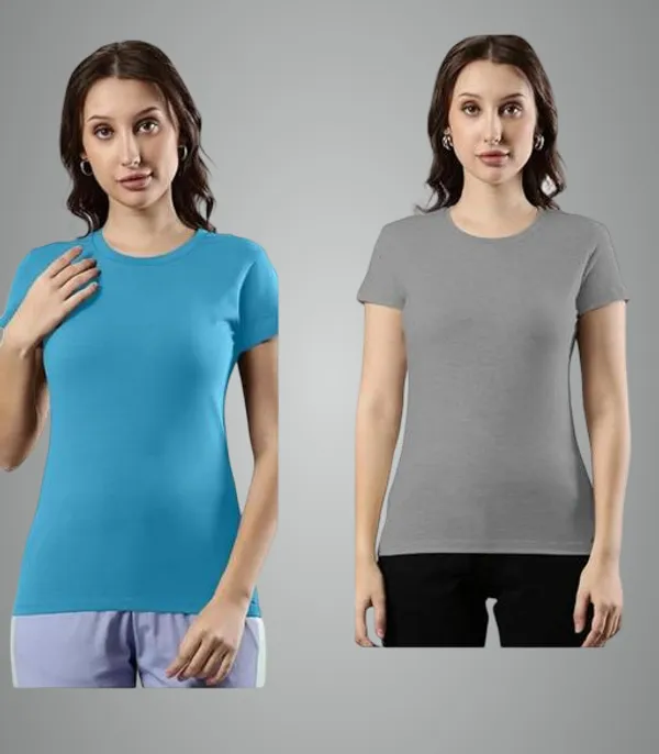 Multicolor_Premium_Polyester_T_Shirt_For_Women_Pack_Of_2