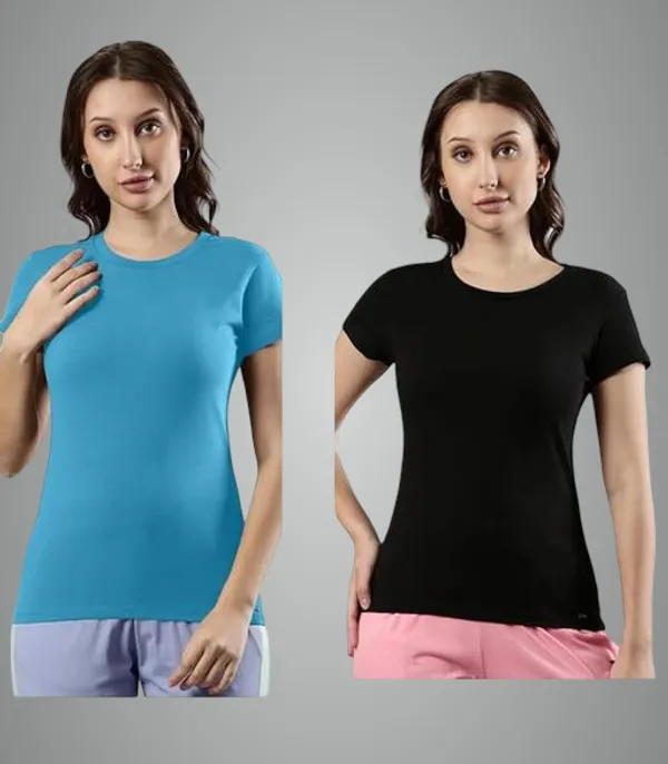 Multicolor_Premium_Polyester_T_Shirt_For_Women_Pack_Of_2