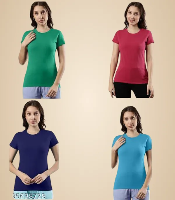 Multicolor_Premium_Polyester_T_Shirt_For_Women