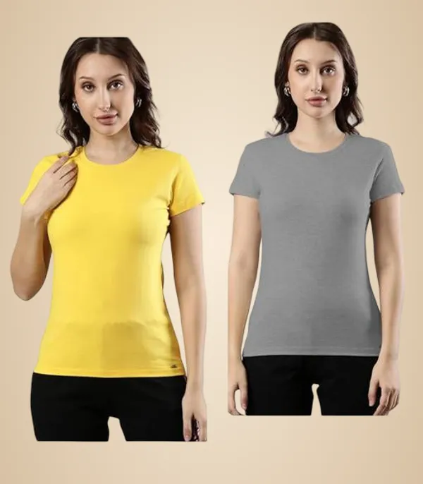 Multicolor_Premium_Polyester_T_Shirt_For_Women_Pack_Of_2