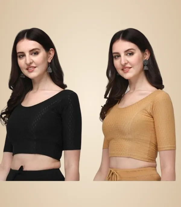 Multicolor_Premium_Lycra_Blouse_For_Women_Pack_Of_2