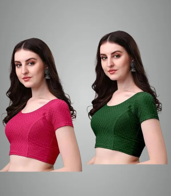 Multicolor_Premium_Lycra_Blouse_For_Women_Pack_Of_2