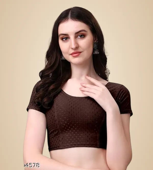 Black_Premium_Lycra_Blouse_For_Women