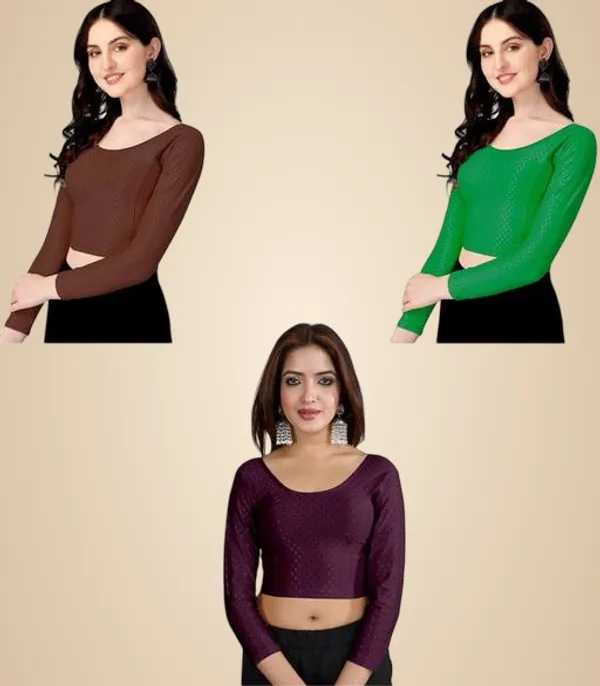 Multicolor_Premium_Lycra_Blouse_For_Women