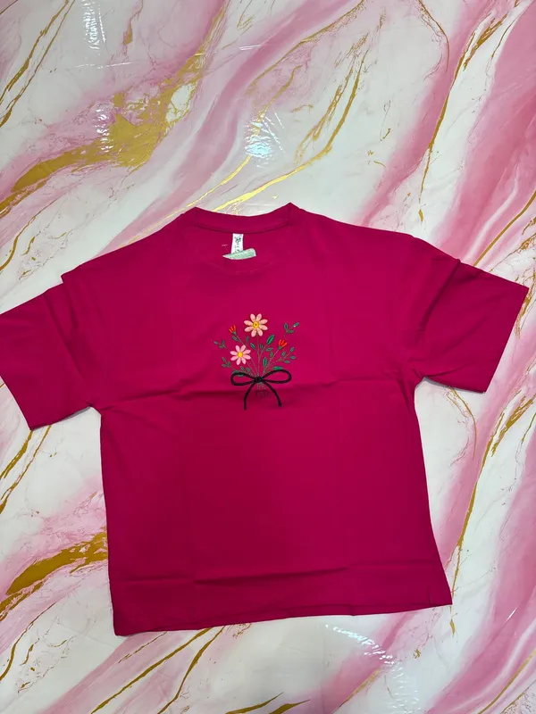 Pink_Hosiyari_Cotton_Stylish_T-Shirt_For_Women