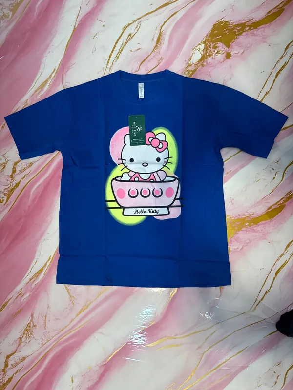 Blue_Hosiyari_Cotton_Stylish_T-Shirt_For_Women