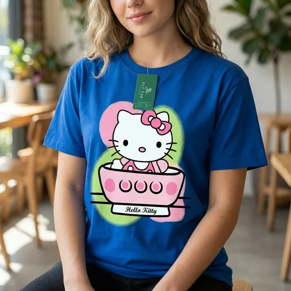 Blue_Hosiyari_Cotton_Stylish_T-Shirt_For_Women