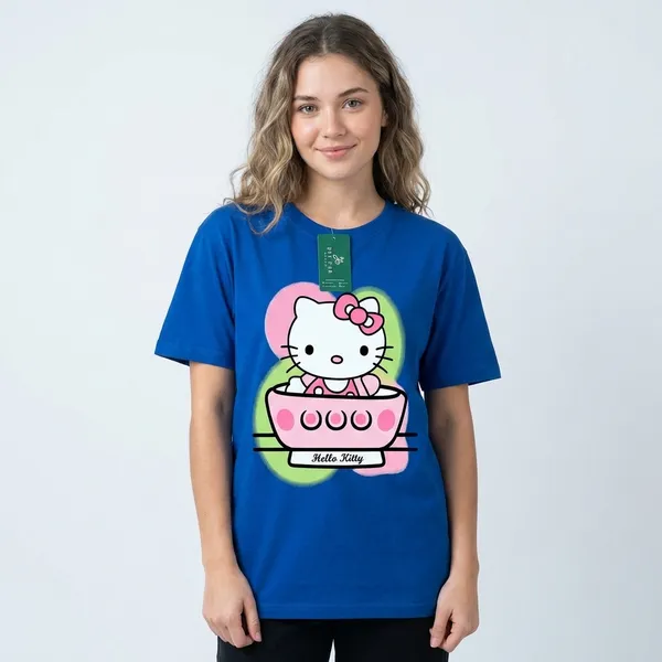 Blue_Hosiyari_Cotton_Stylish_T-Shirt_For_Women