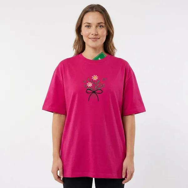 Pink_Hosiyari_Cotton_Stylish_T-Shirt_For_Women