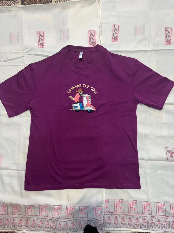 Purple_Hosiery_Cotton_Stylish_T-Shirt_For_Women