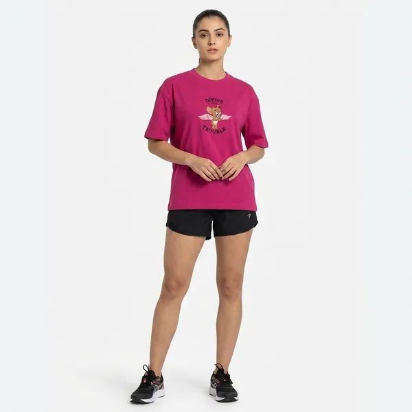 Pink_Hosiyari_Cotton_Stylish_T-Shirt_For_Women
