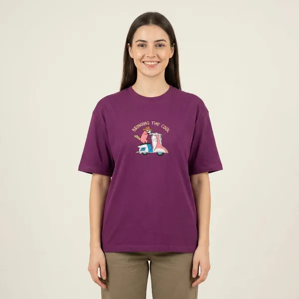Purple_Hosiery_Cotton_Stylish_T-Shirt_For_Women