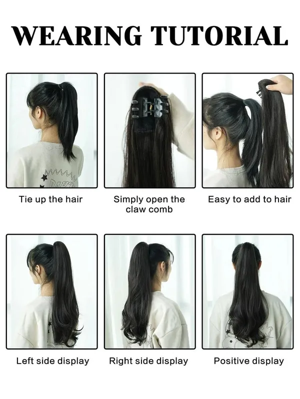 18_Inch_Long_Ponytail_Hair_Extension_With_Free_Hair_Bun