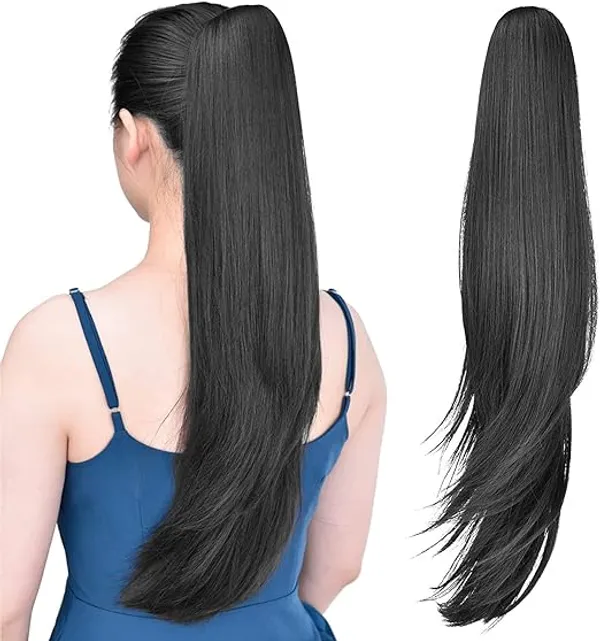 18_Inch_Long_Ponytail_Hair_Extension_With_Free_Hair_Bun