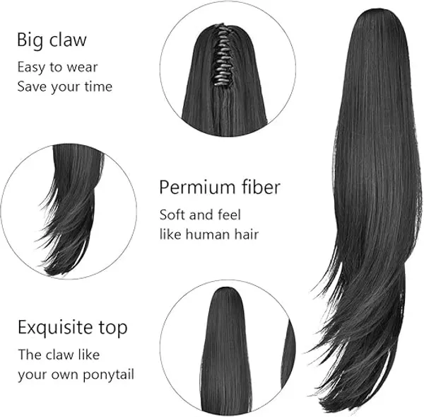 18_Inch_Long_Ponytail_Hair_Extension_With_Free_Hair_Bun