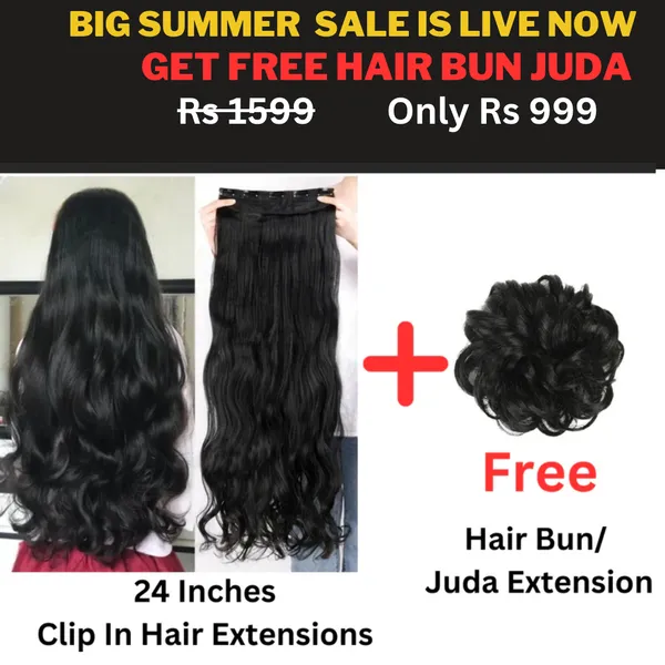 24_In_Clip_In_Hair_Extensions_With_Free_Hair_Bun