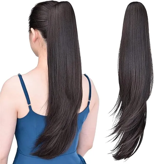 18_Inch_Long_Ponytail_Hair_Extension_With_Free_Hair_Bun