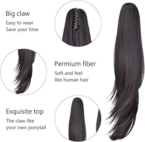 18_Inch_Long_Ponytail_Hair_Extension_With_Free_Hair_Bun