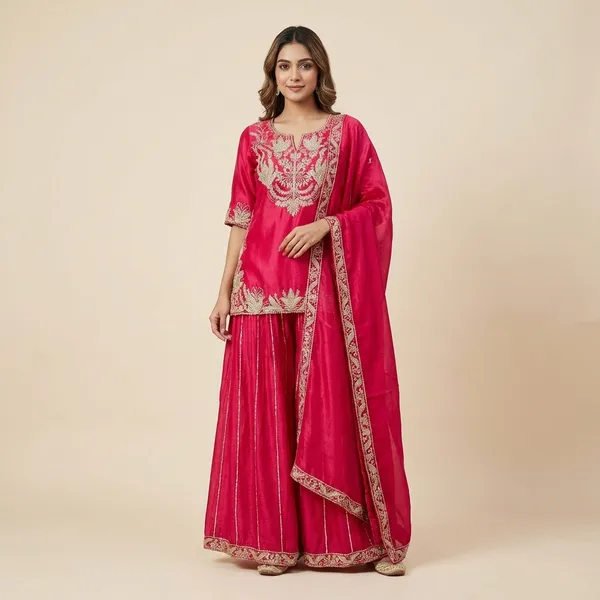 Red_Embroidered_Sharara_Suit_Set_With_Dupatta_-_Ethnic_Festive_Wear_For_Women