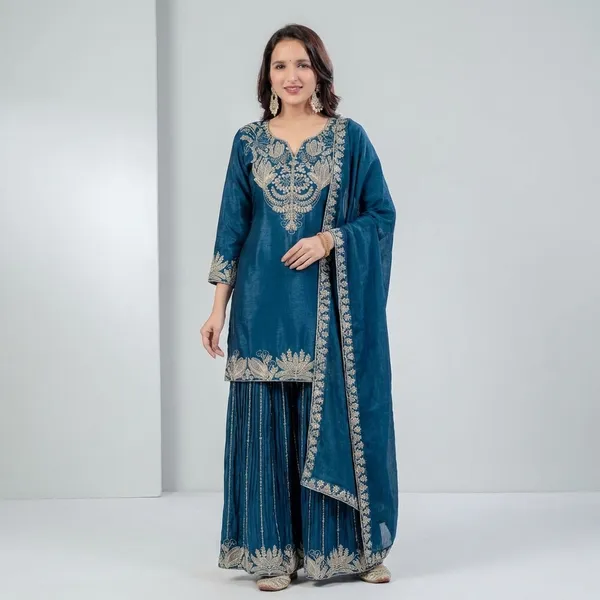 Elegant_Teal_Blue_Embroidered_Salwar_Suit_Set_With_Dupatta
