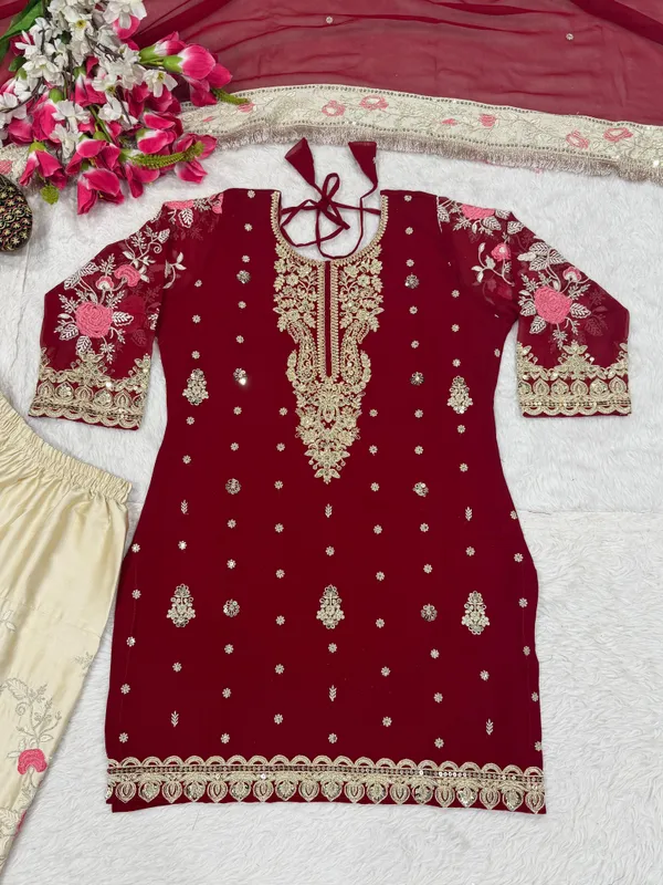 Red_And_Gold_Embroidered_Palazzo_Suit_Set_-_Bridal_And_Festive_Ethnic_Wear