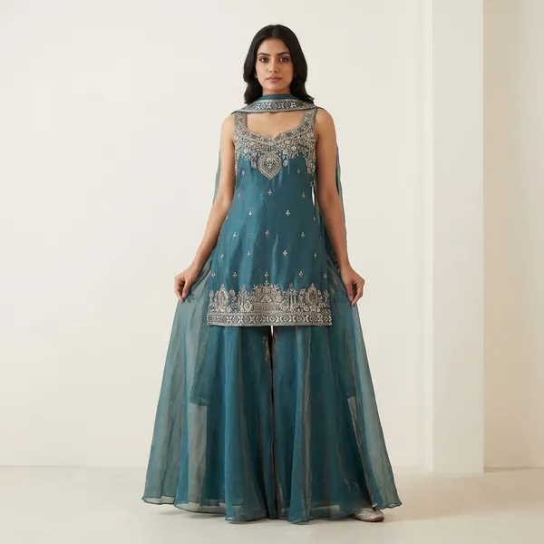 Teal_Green_Embroidered_Anarkali_Suit_With_Dupatta