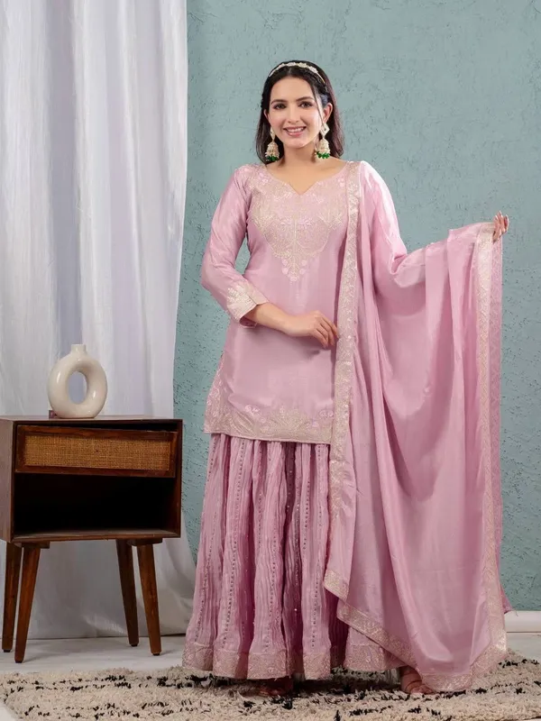 Women_Pink_Embroidered_Gharara_Suit_Set_With_Dupatta